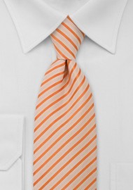 Striped Kids Tie in Orange White
