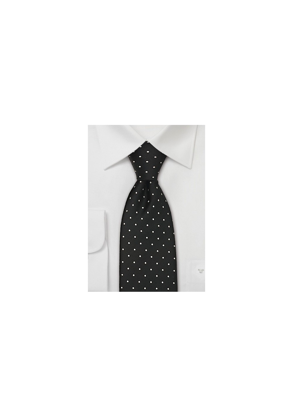 Black & White Polka Dot Tie in XL