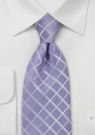 Light Purple Checkered Tie