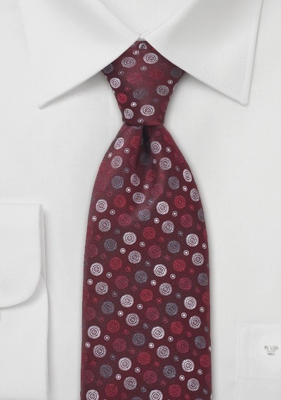 Burgundy Designer Necktie