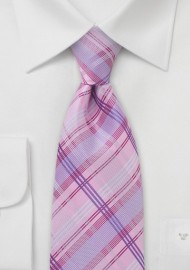 Pink Checkered Necktie