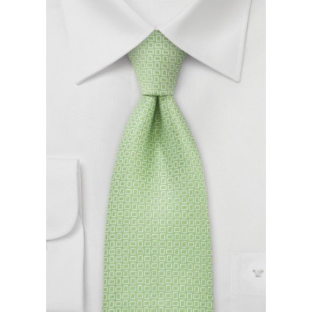 Light Chartreuse Green Silk Tie