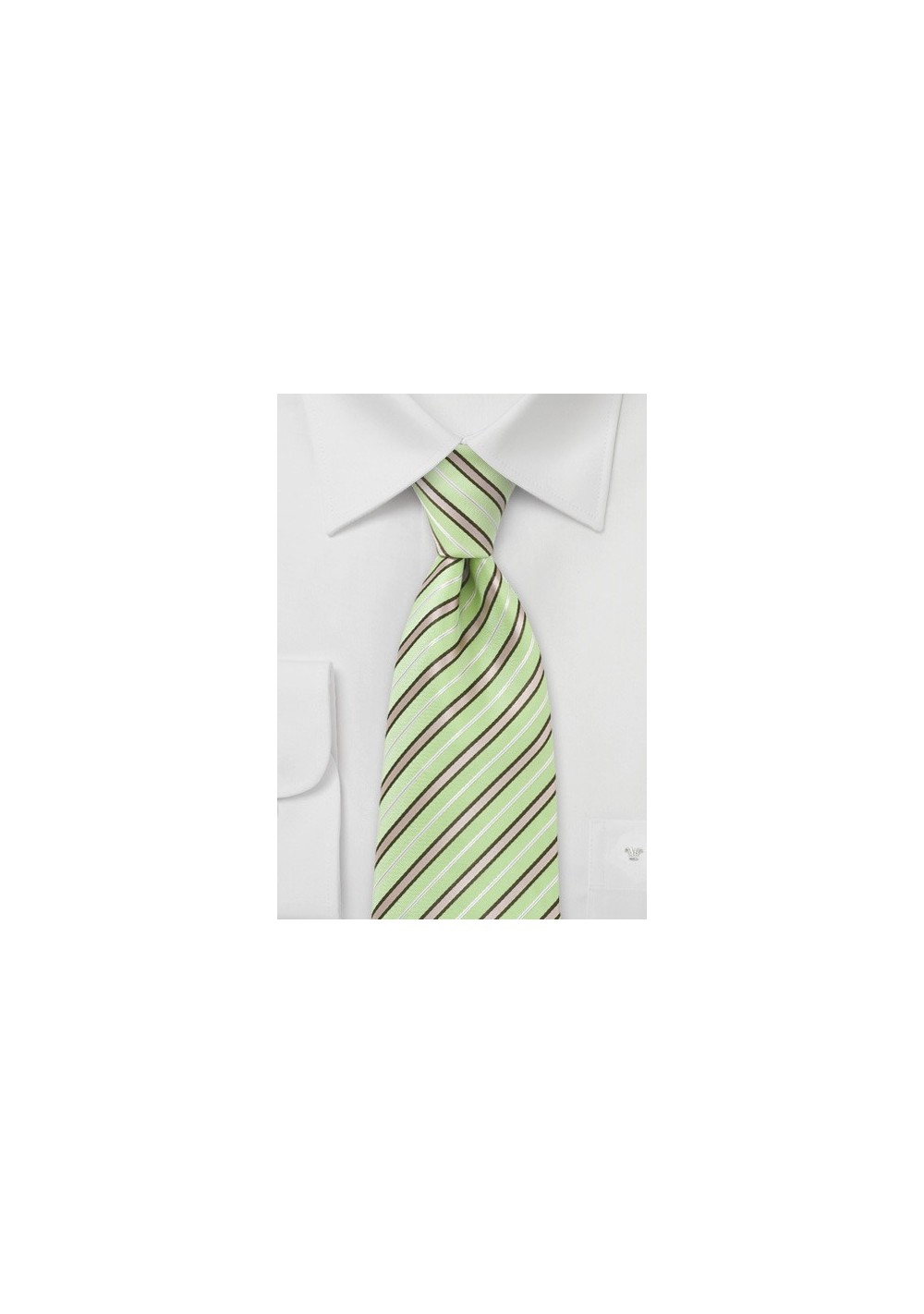 Pastel Green and Tan Tie