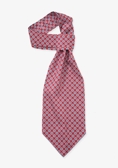 Red and Blue Ascot Tie