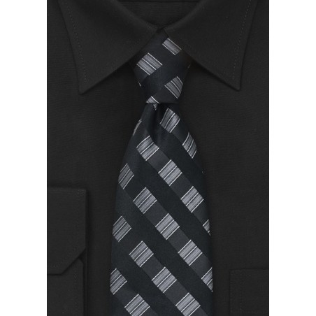 Black Designer Silk Tie