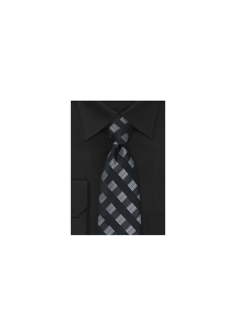 Black Designer Silk Tie