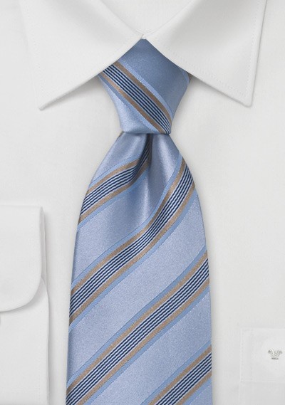 Periwinkle Blue Striped Tie