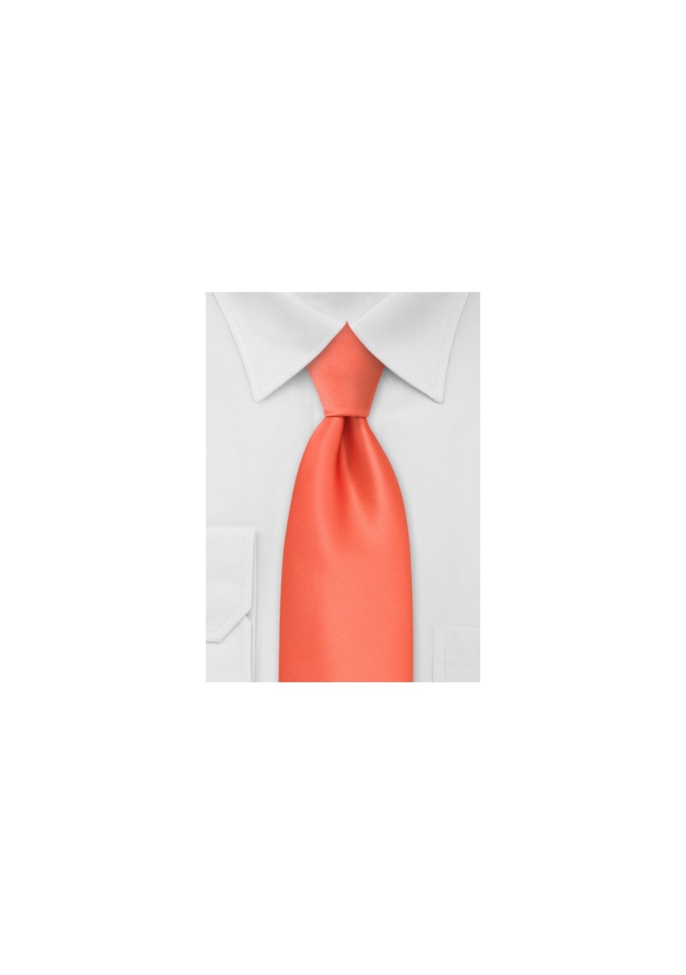 Dark Tangerine Orange Necktie