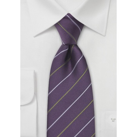 Dark Purple Striped Tie