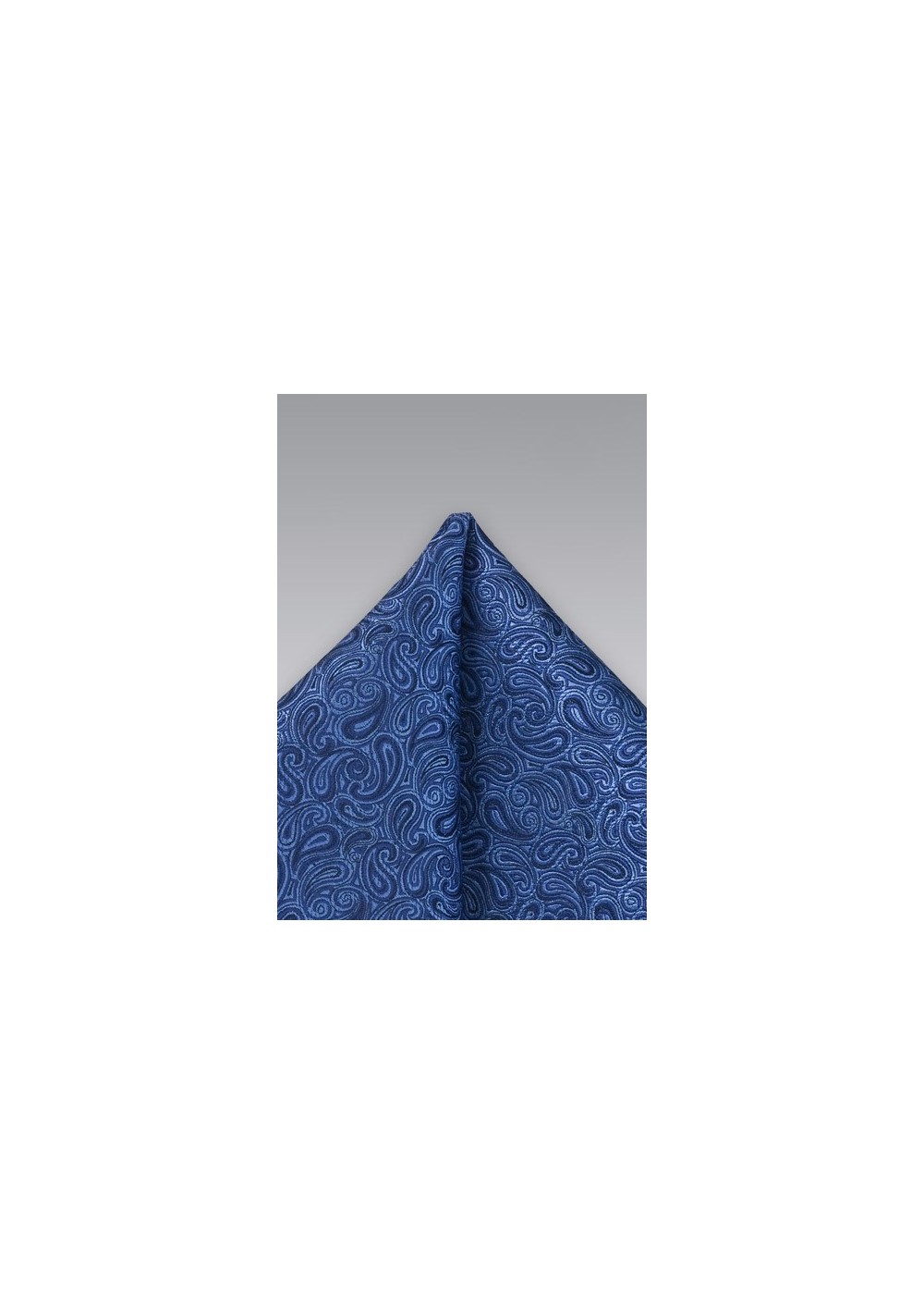 Lapis Blue Paisley Pocket Square