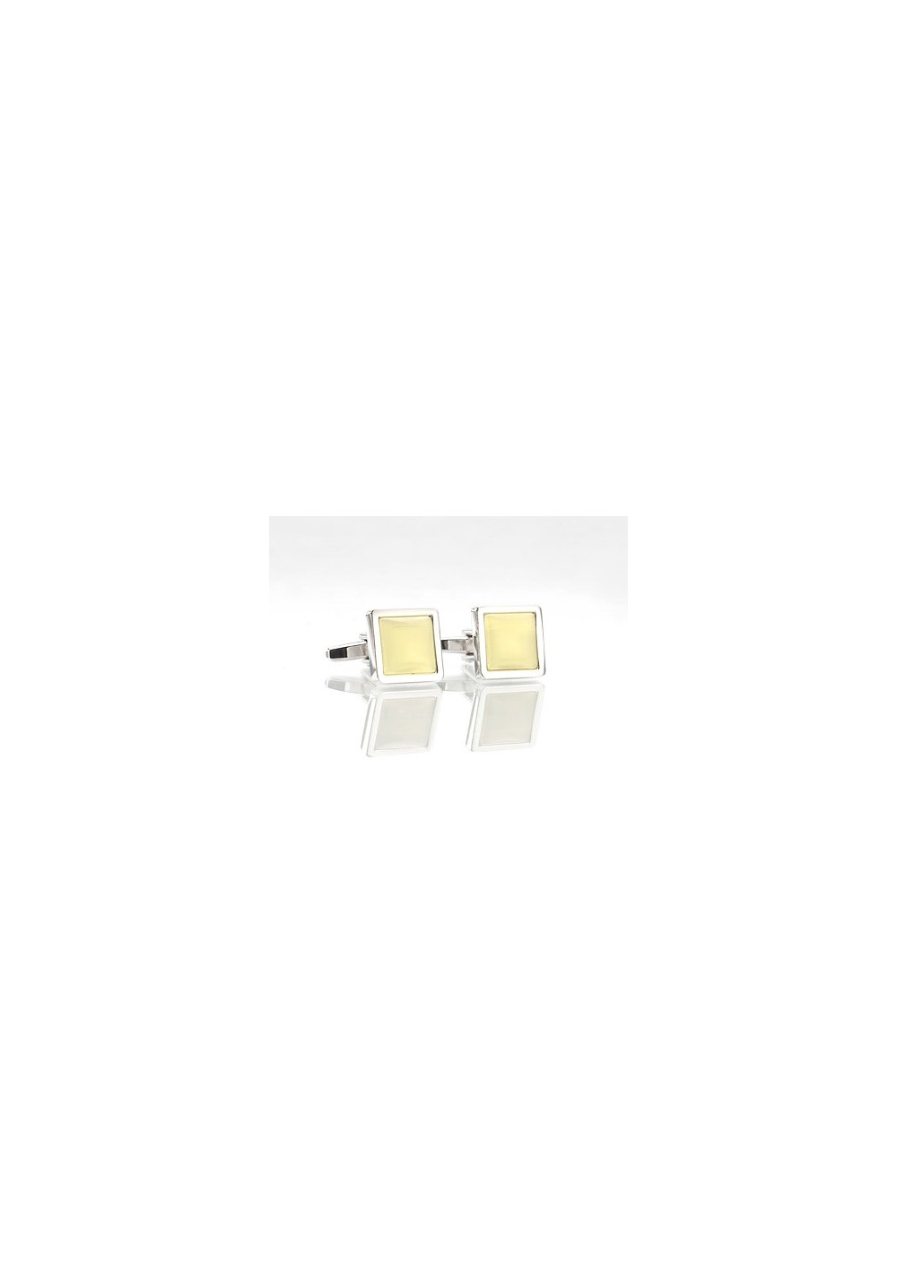 Yellow and Silver Cufflinks