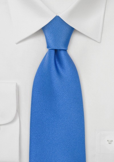 Solid XL Tie in Bright Blue