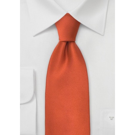 Solid Kids Tie in Persimmon-Orange