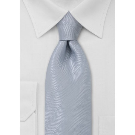 Silver Patterned Mens Tie