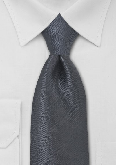 Charcoal Gray Mens Tie