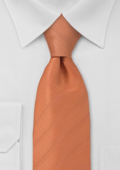 Solid Orange Mens Tie