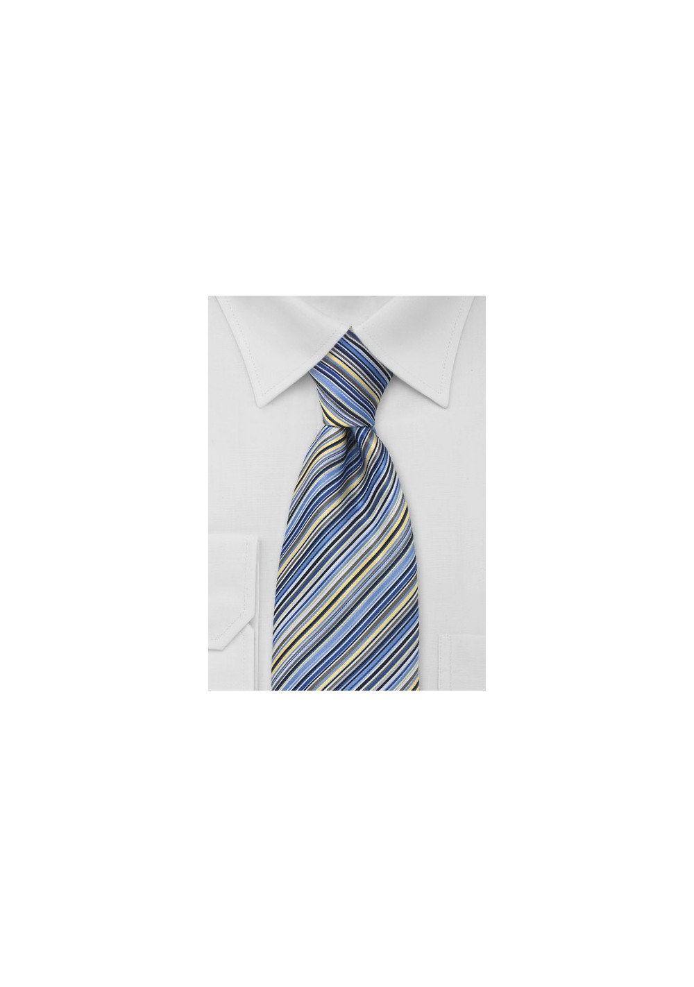 Modern Blue and Yellow Tie