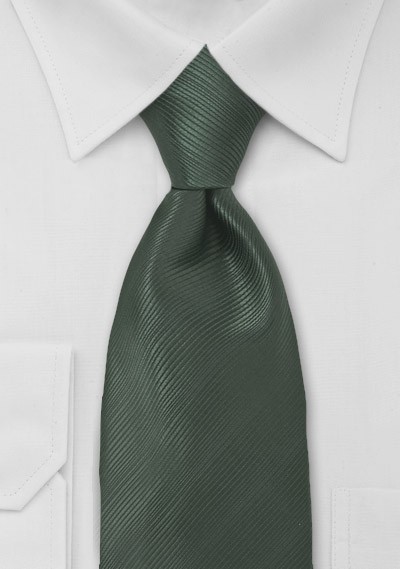 Mens Solid Self tie Neck Tie Necktie And Pocket Square Hankie Dark Forest Green