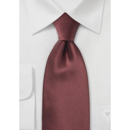 Solid XL Tie in Chestnut Brown