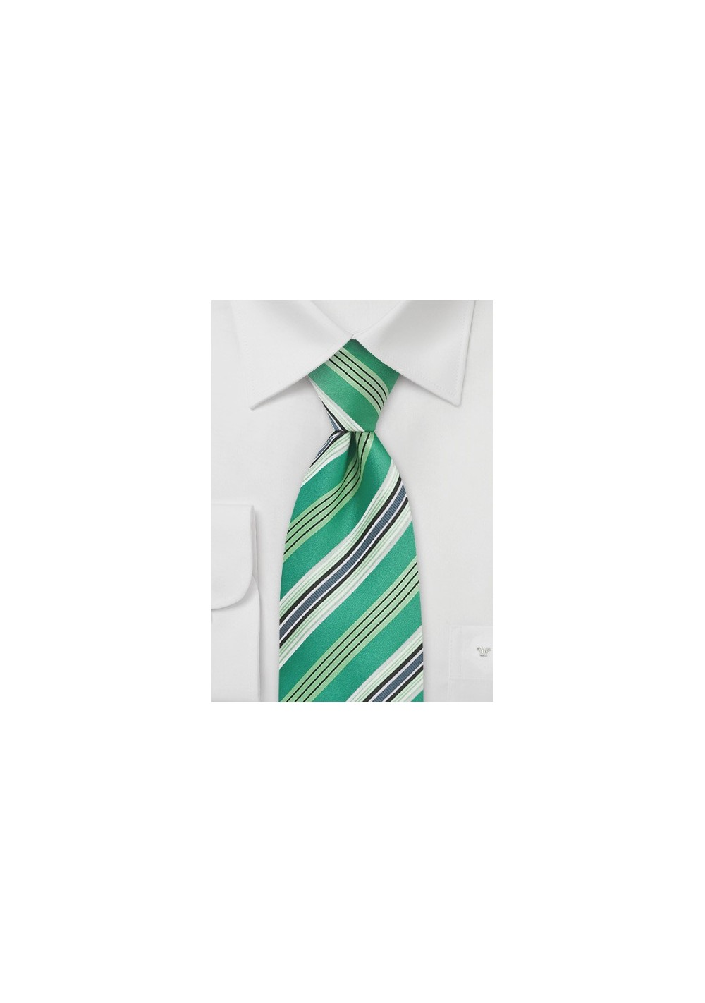 Kelly Green Striped Tie