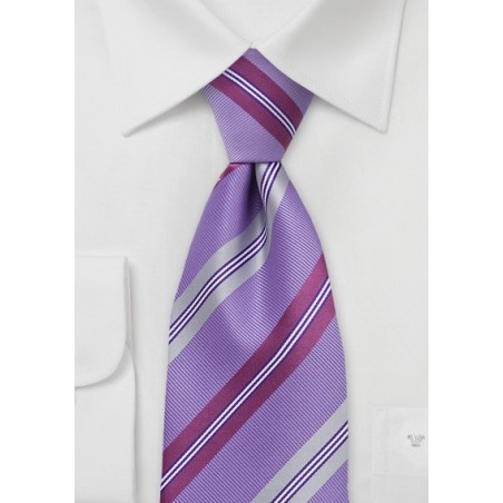 Lilac Purple Striped Tie