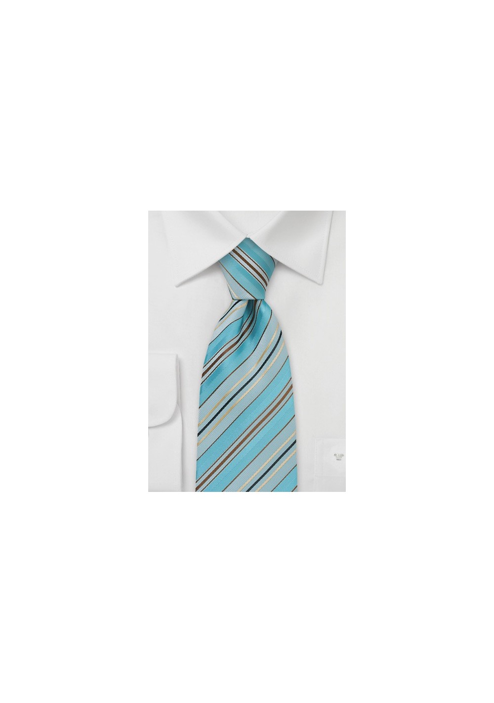 Pool Blue Striped Necktie