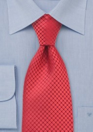 Red Silk Designer Tie