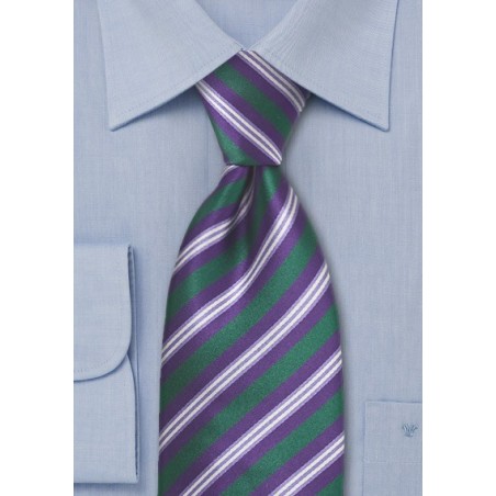 Dark Green and Purple Tie