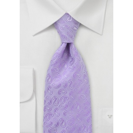 Light Lavender Paisley Tie