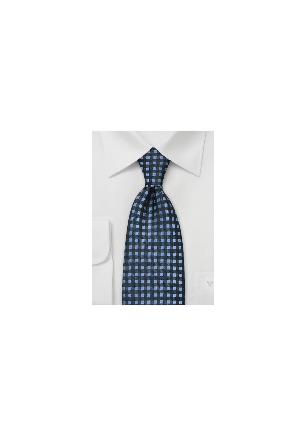 Blue Gingham Check Tie
