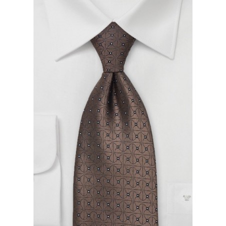 Bronze Brown Silk Tie