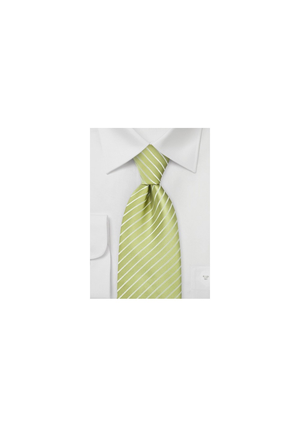 Bright Lime Green Striped Tie