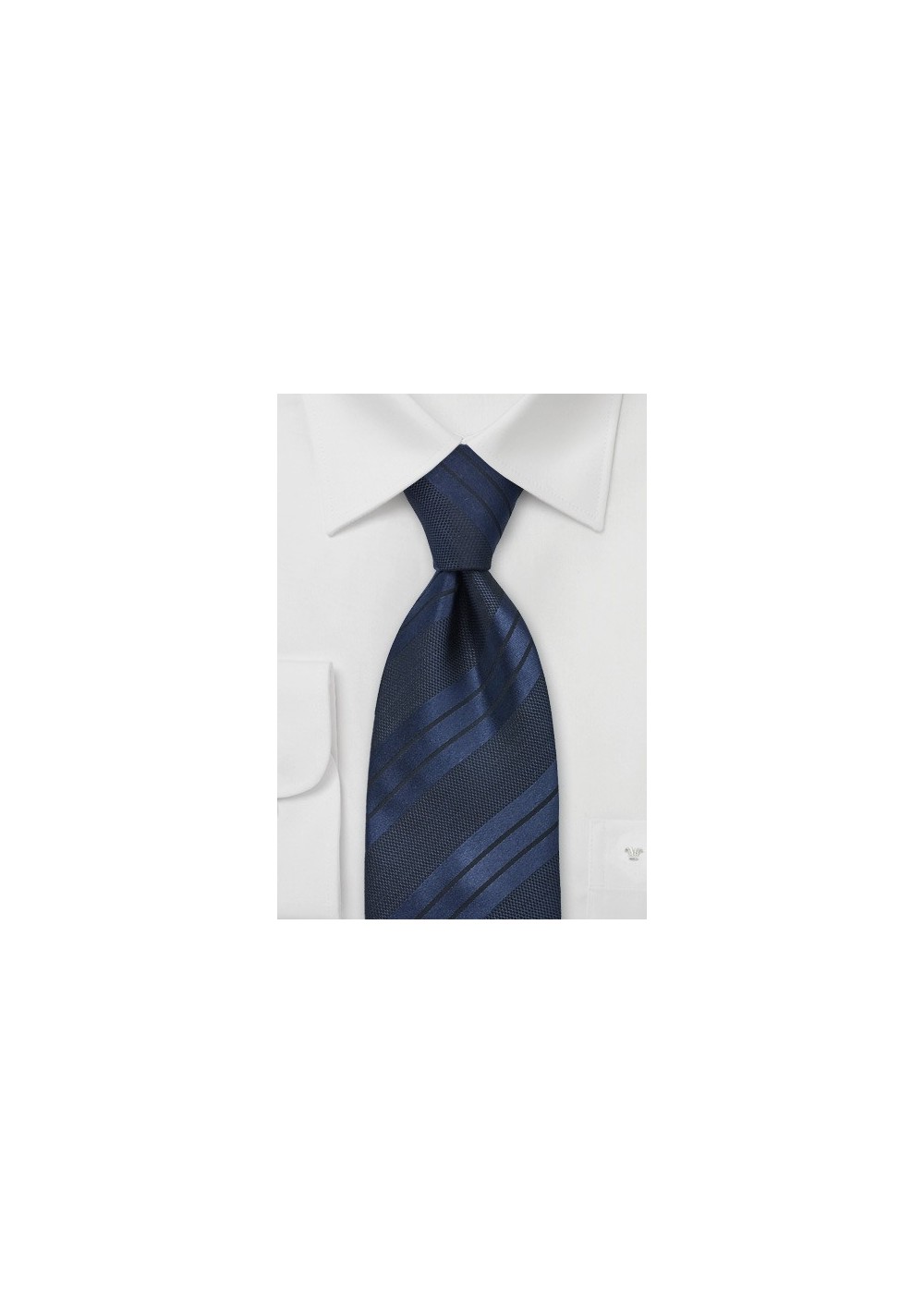 Midnight Blue Striped Tie