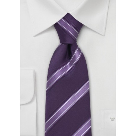 Modern Lavender Striped Tie