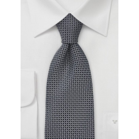 Geometric Black and White Tie