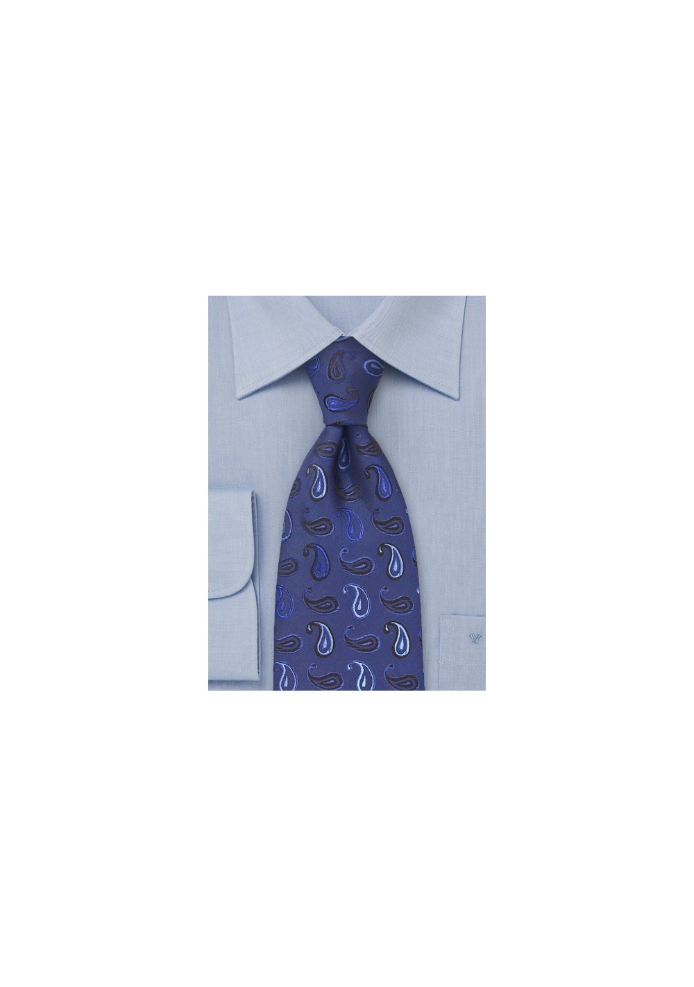 Tonal Blue Paisley Tie