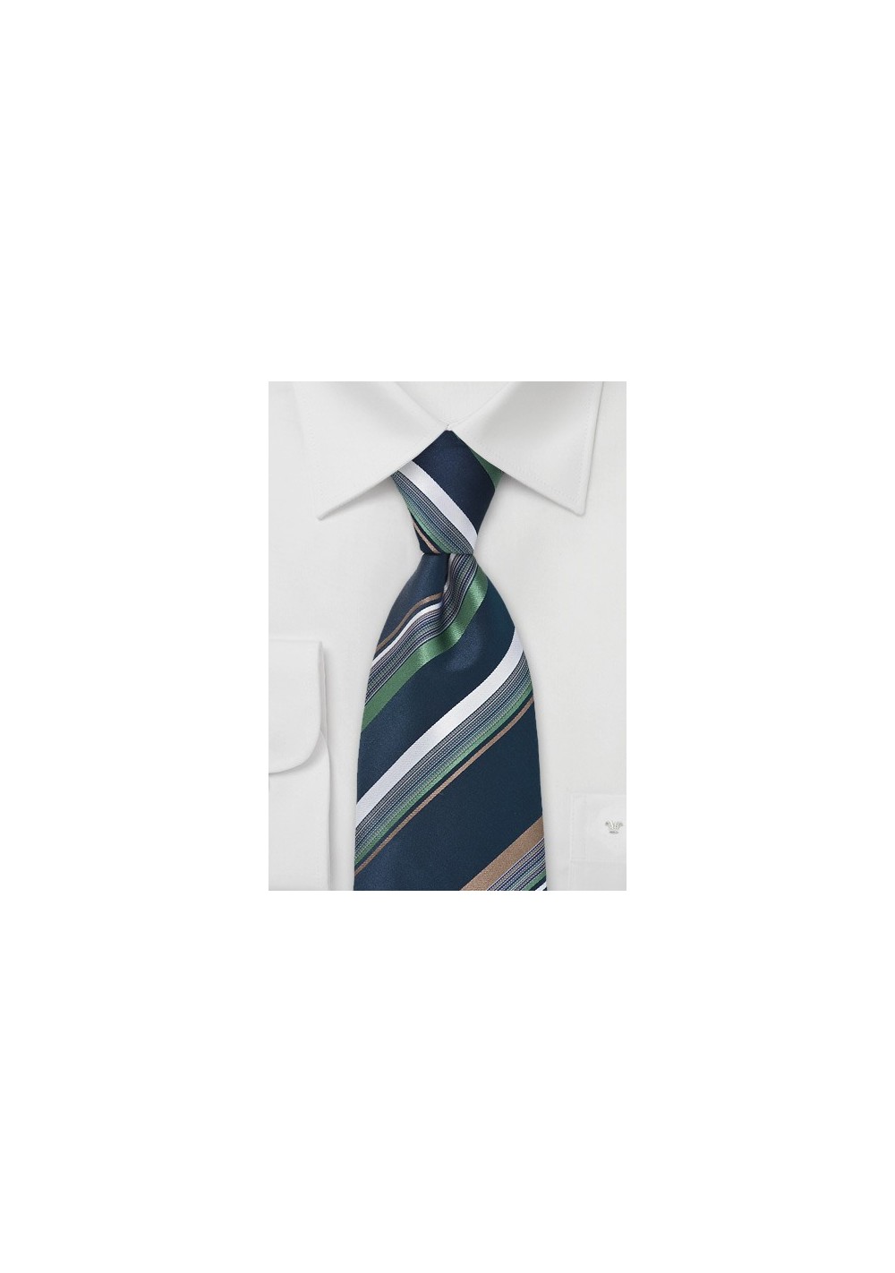 Multi-Color Striped Tie in Blue