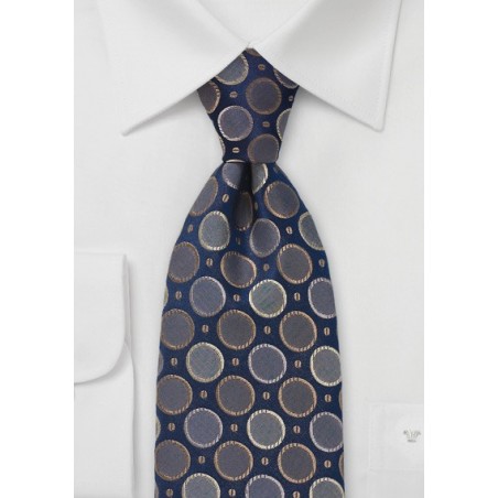 Modern Navy and Taupe Tie