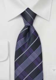 Modern Plaid in Purple and Black
