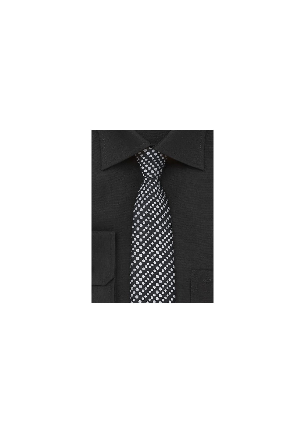 Modern Dotted Skinny Tie