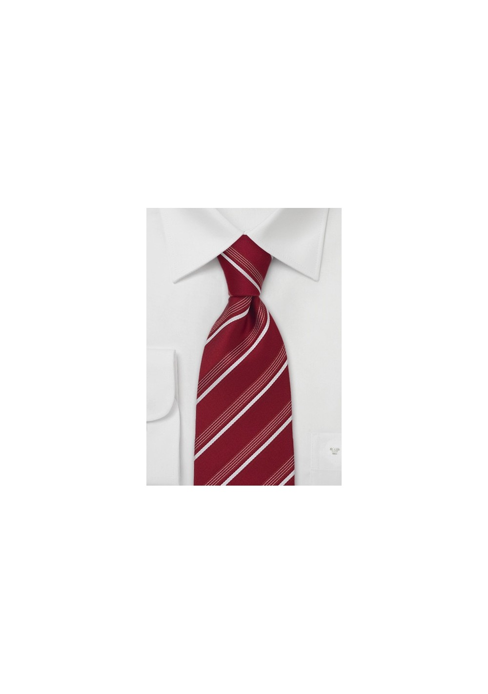 Cherry Red Italian Design Tie in XL
