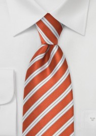 Modern XL Length Orange Tie