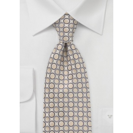 Champagne and Cognac Patterned Tie