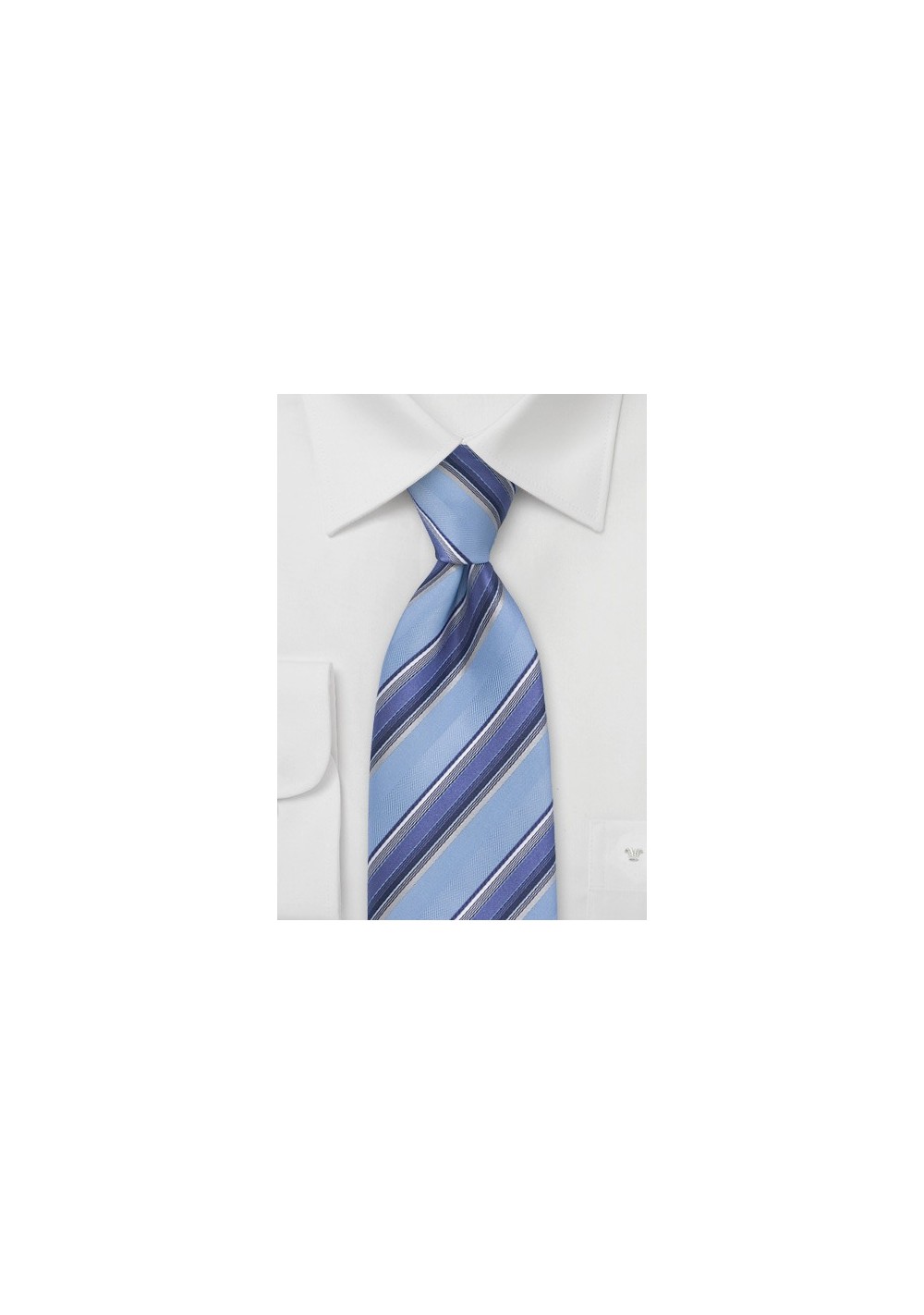 Light Blue and Purple Striped Tie