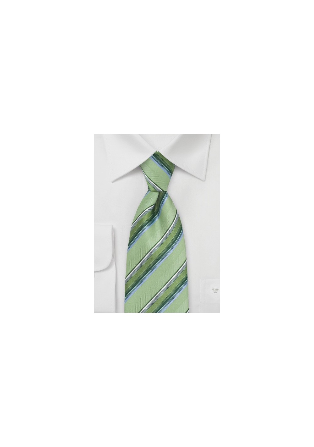 Tonal Green Striped Tie