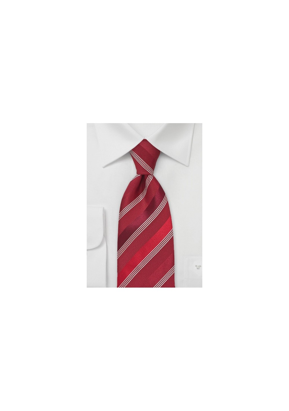 Tonal Red Striped Tie