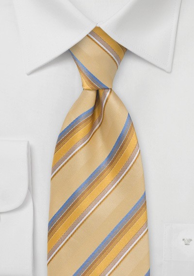 Tonal Yellow Striped Tie