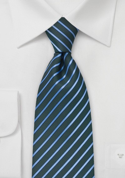 Dark Hunter Green and Blue Tie