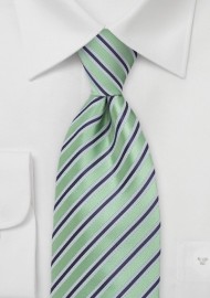Striped Tie in Citrus Green