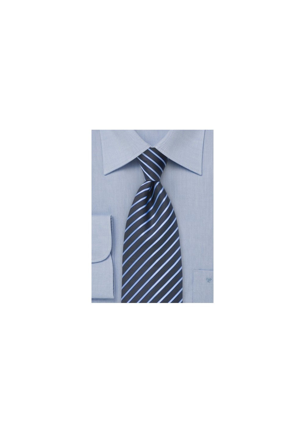 Black and Blue Striped Tie